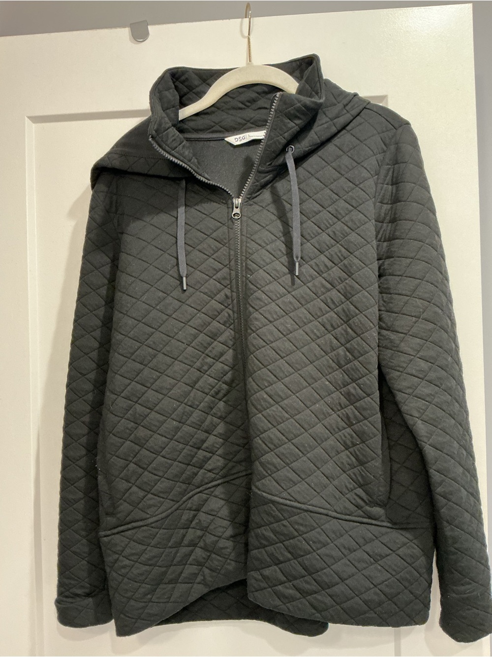 DSG Quilted Hooded Zip Jacket - Black